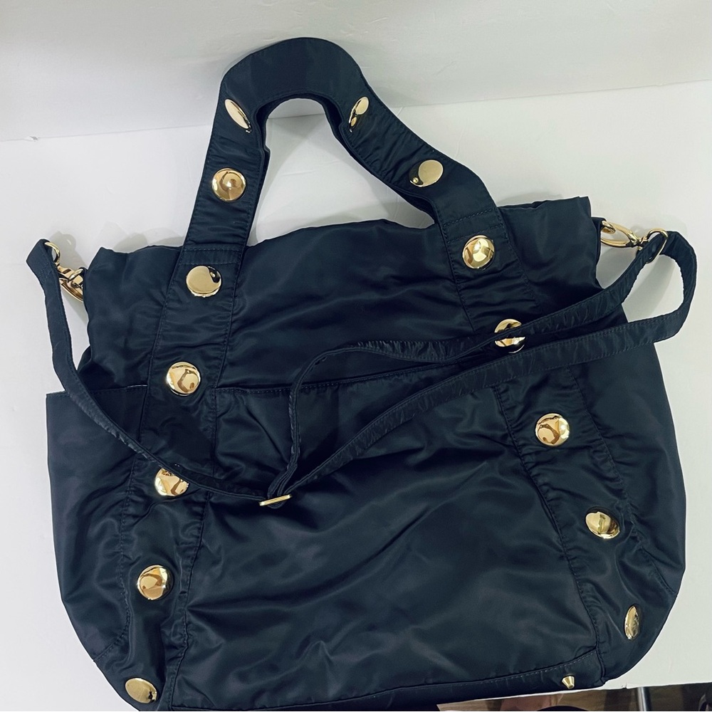 NEST Diaper Bag Dexter Navy Blue and Gold   with Changing Pad - Picture 3 of 13